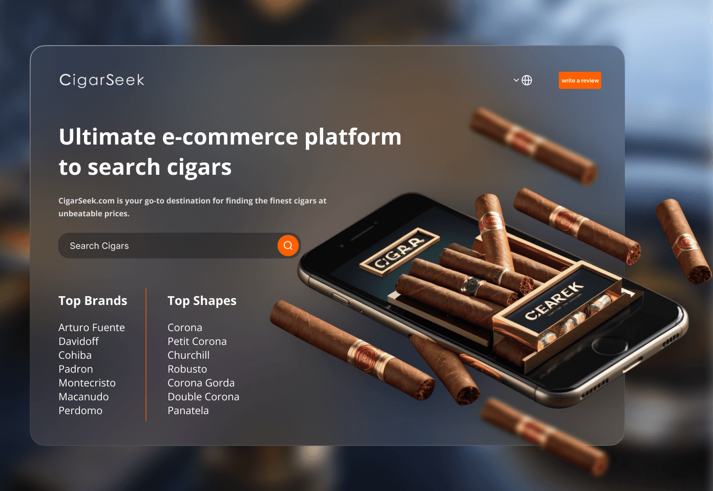 Cigar Seek — The ultimate cigar search engine.