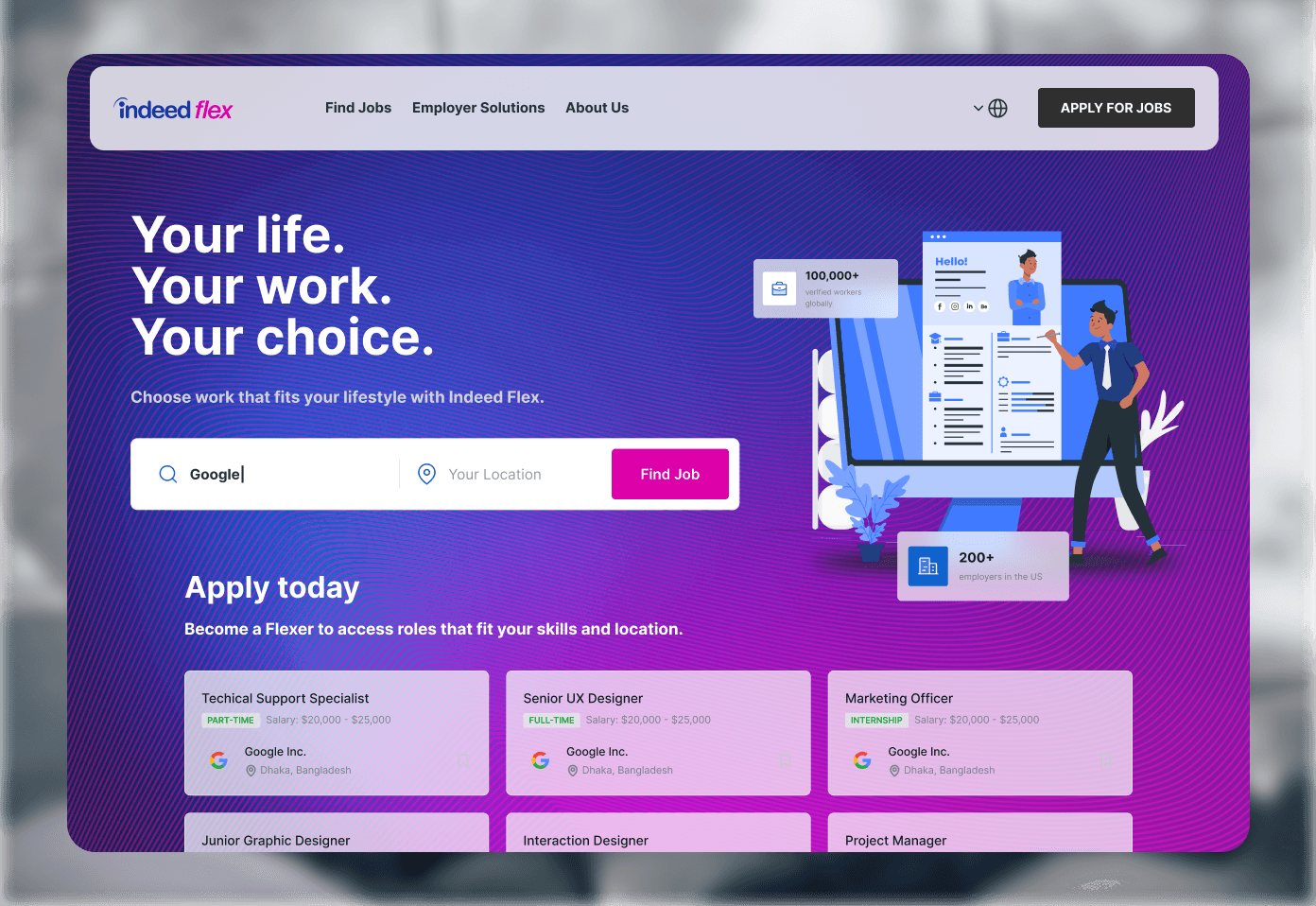 Indeed Flex — A platform for jobs seekers across the US